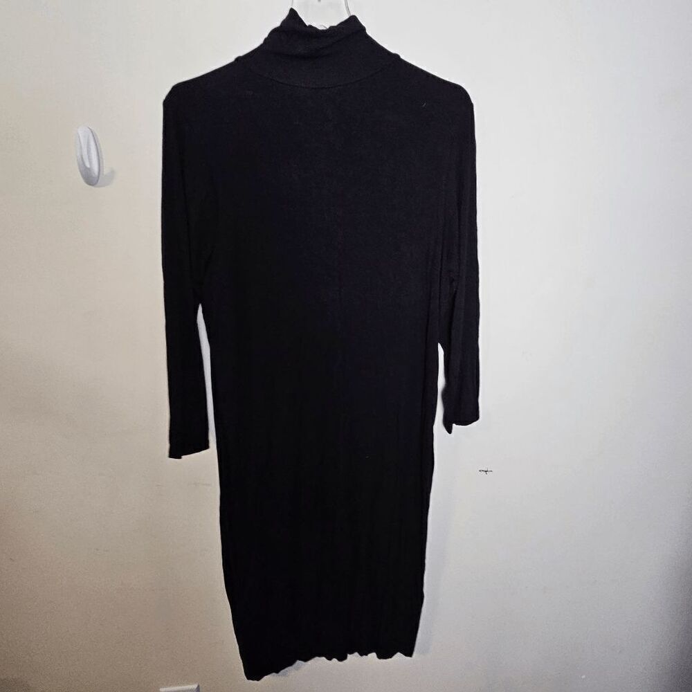 Torrid Long Sleeve Mock Neck Jersey Midi Dress Womens Black Size 1 - Picture 2 of 4